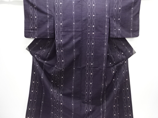 JAPANESE KIMONO / HITOE / TSUMUGI / WOVEN IGETA PATTERN